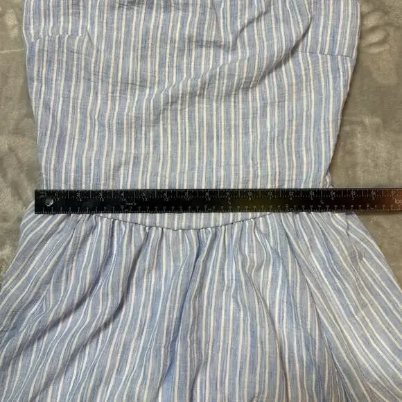 Urban Outfitters Kimchi Blue & White Medium Strapless Open-Back Bubble Romper - Picture 9 of 13